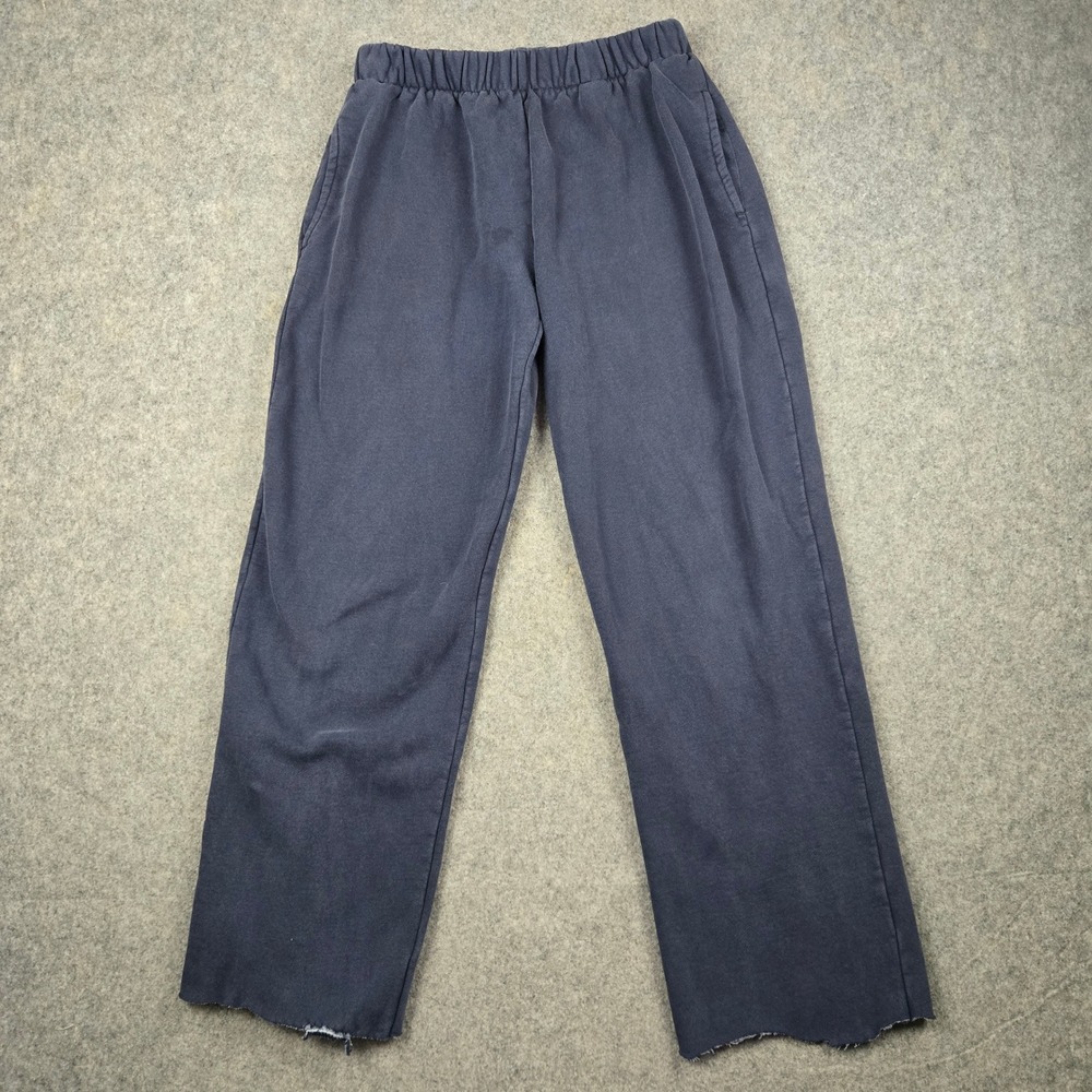 John Galt Sweatpants Womens One Size Blue Wide Leg Raw Hem Brandy Melville Y2K